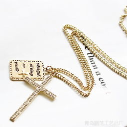 青島歐美外貿(mào)飾品廠(chǎng)家批發(fā) 女士長(zhǎng)款韓版寶石十字架毛衣鏈a 863圖片大全 青島鵬范工藝品廠(chǎng)